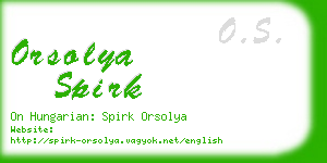 orsolya spirk business card